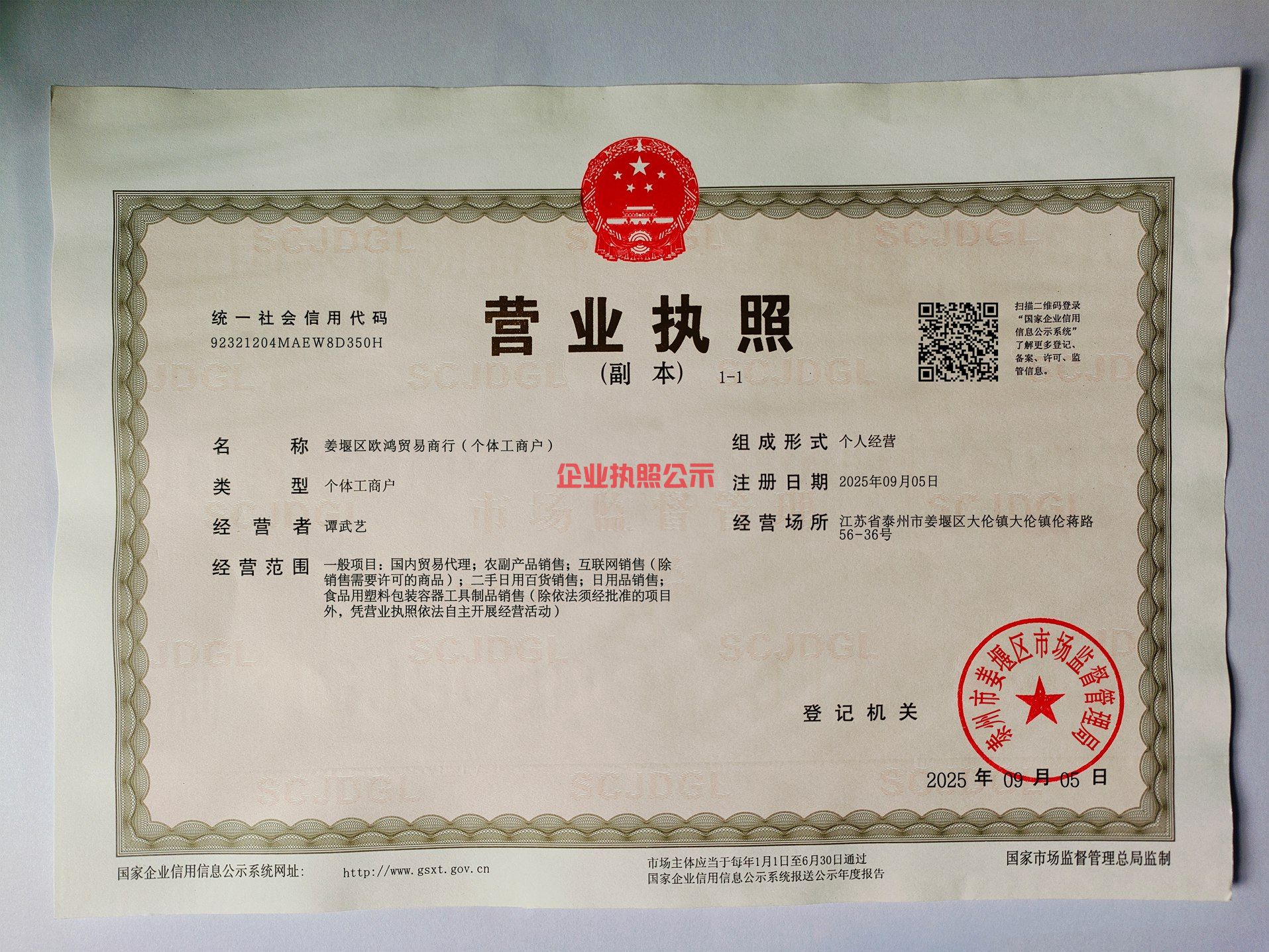 企业执照